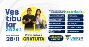 Vestibular 2024.1 dos cursos presenciais do UNIFSM está no ar!