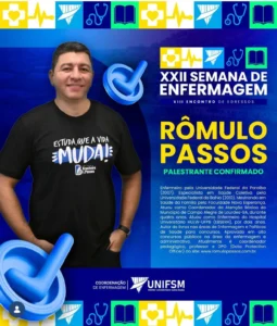 UNIFSM confirma Rômulo Passos como palestrante na XXII Semana de Enfermagem