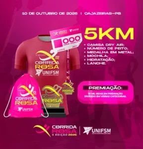 UNIFSM abre inscrições para a X Edição da Corrida Rosa com lote promocional e vagas limitadas