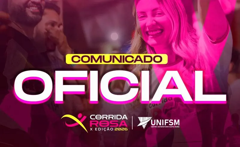 X Corrida Rosa UNIFSM é adiada para o dia 30 de outubro de 2026